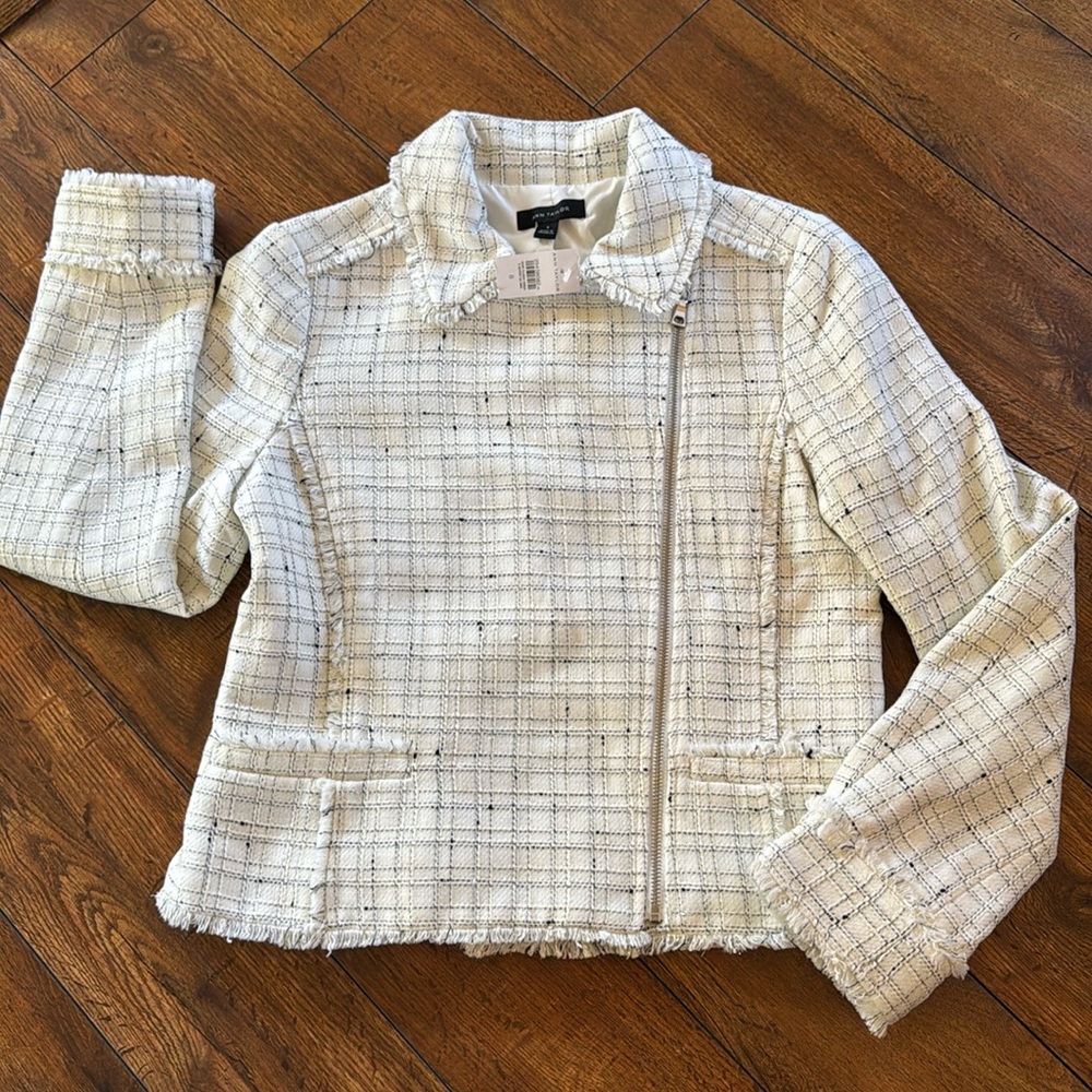 Fringe Tweed Moto Jacket